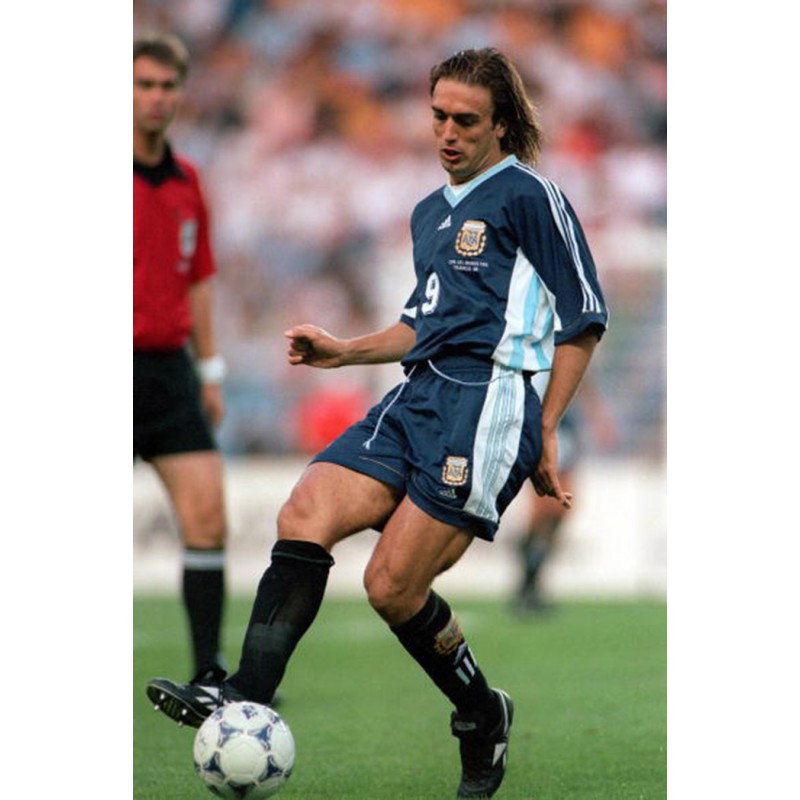 Argentina 1998 Batistuta #9 World Cup Awaykit Nameset Printing